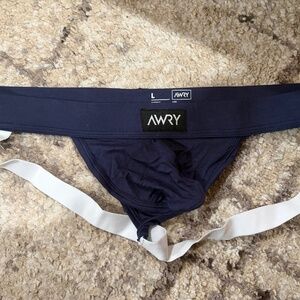 Awry LARGE Showcase Jockstrap NAVY NWOT